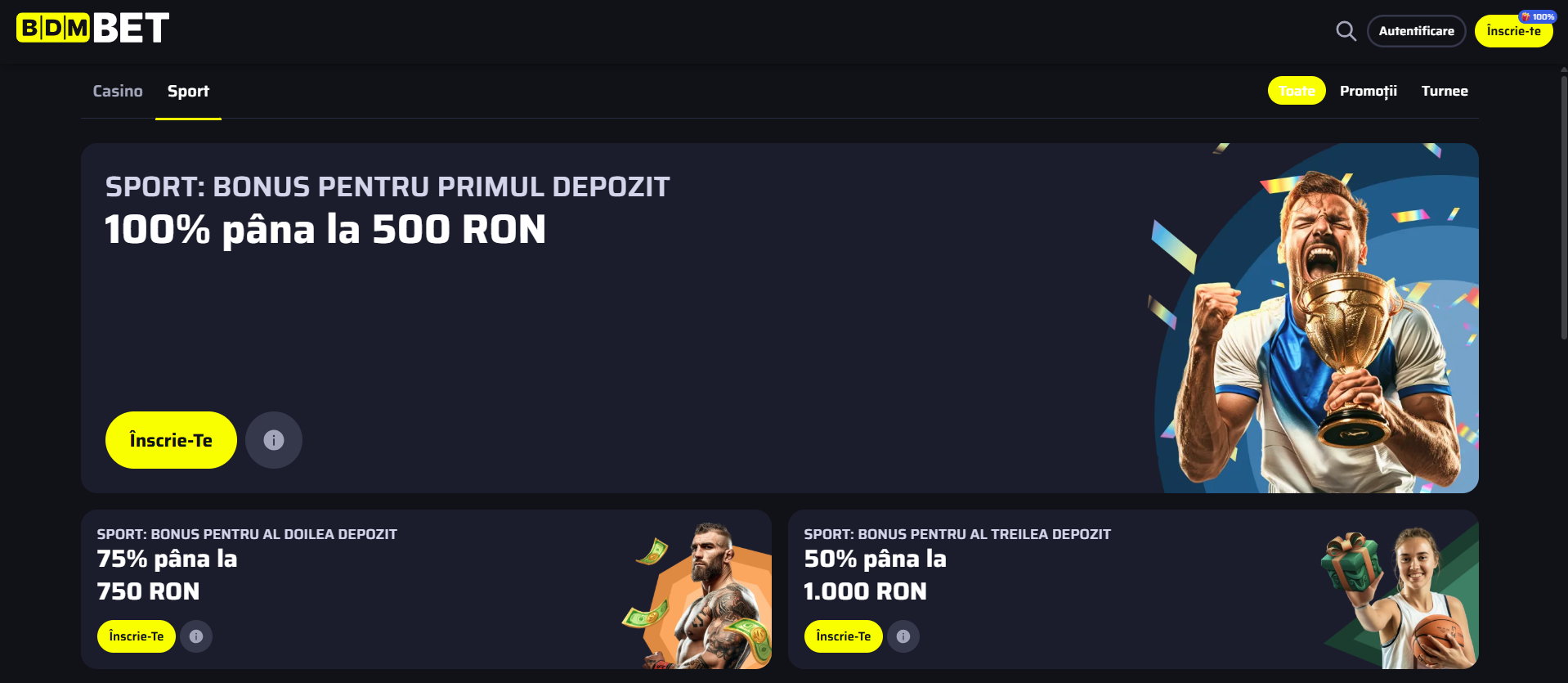 Bonusuri și promoții BDMbet