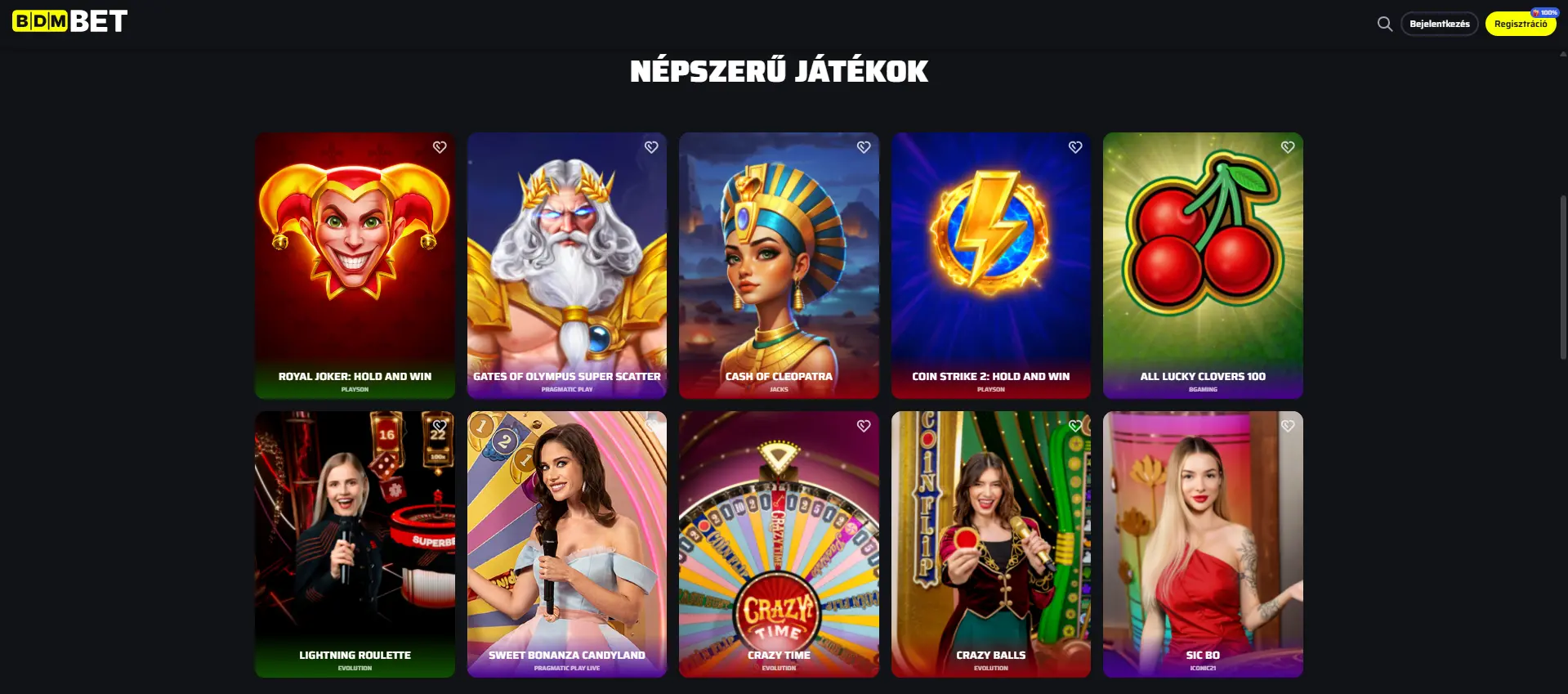 Népszerű nyerőgépek